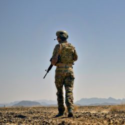 DYKDWN US Air Force airman provides security during an operation March 16, 2014 in Kandahar province, Afghanistan.